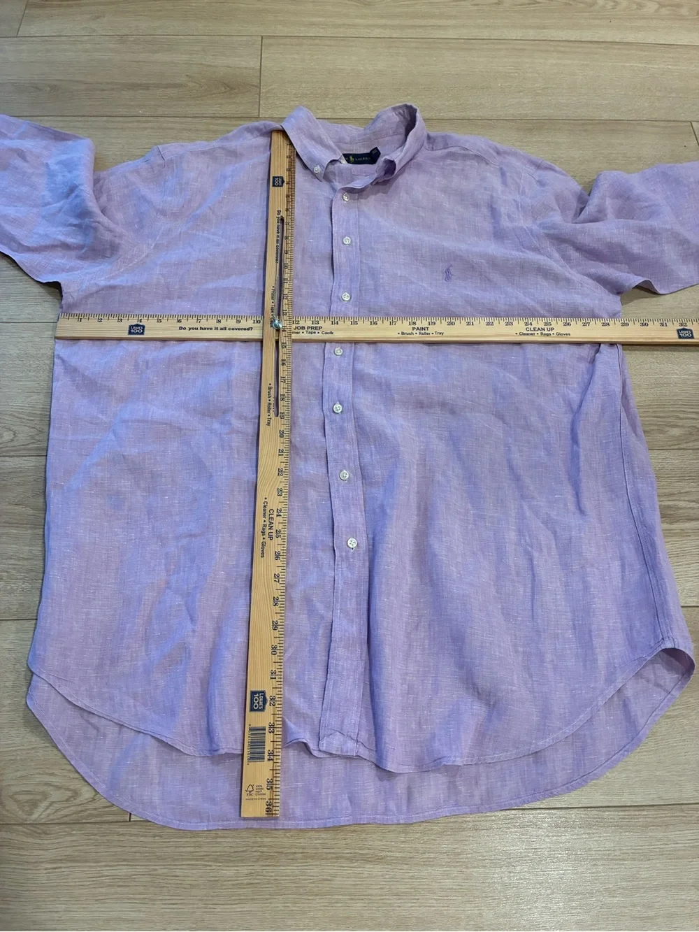 Polo Ralph Lauren Men’s Purple Linen Button Down Long Sleeve Shirt Size 2XLT